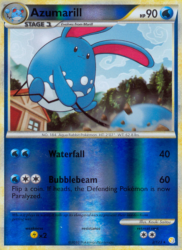 HeartGold SoulSilver Azumarill #2/123 reverse holo